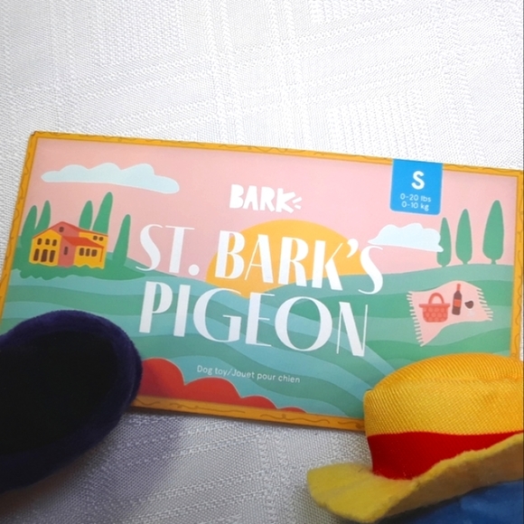 Toys Bark Box Dog Toy St. Barks Pigeon Two Pieces Plush Crinkle Squeaker 2 TOYS - Picture 9 of 10